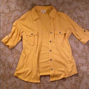 Button down yellow shirt